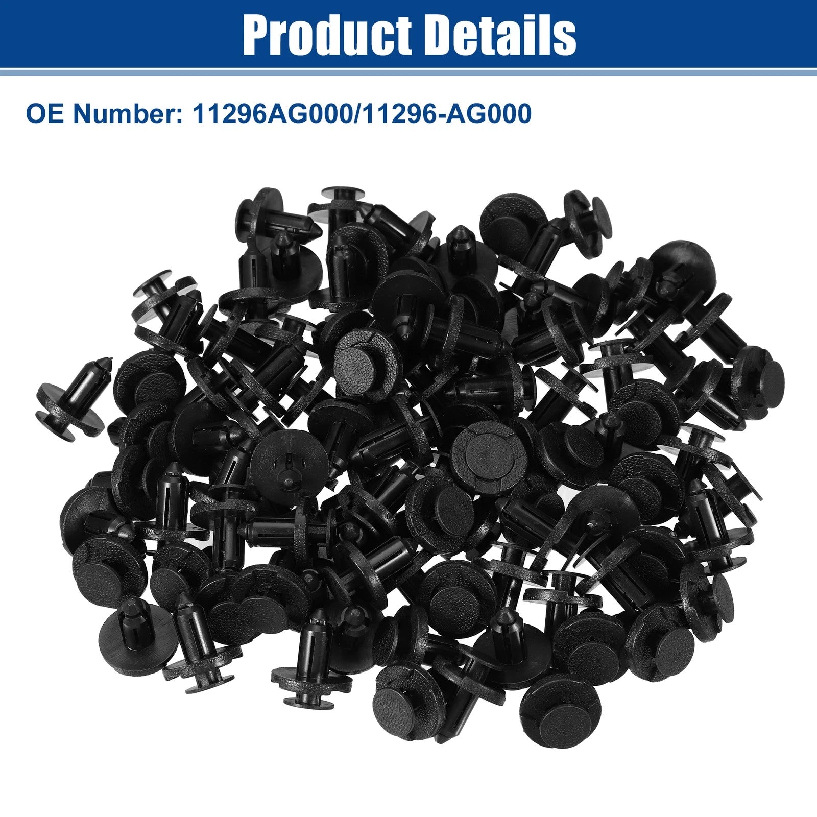 100pcs Front Bumper Radiator Support Clips for Infiniti FX35 (2003–2008) No.11296AG000