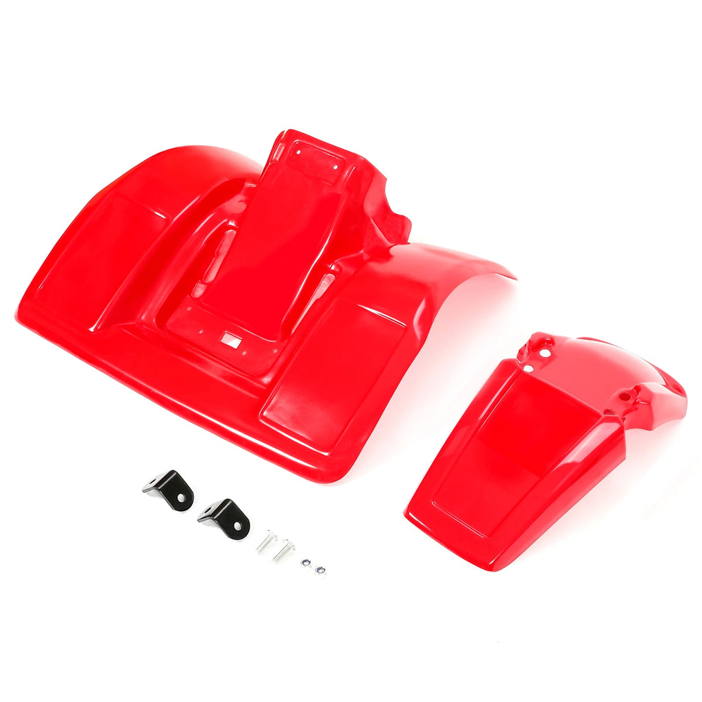 Set of 2 Red Plastic Front and Rear Fenders for Honda ATC 250R (1983–1984)