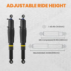Set of 4 Air Shocks Struts with Compressor for Cadillac Escalade GMC Suburban Yukon