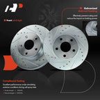 Front Drilled Brake Rotors & Ceramic Pads for Chevrolet Corsica (1987–1996)