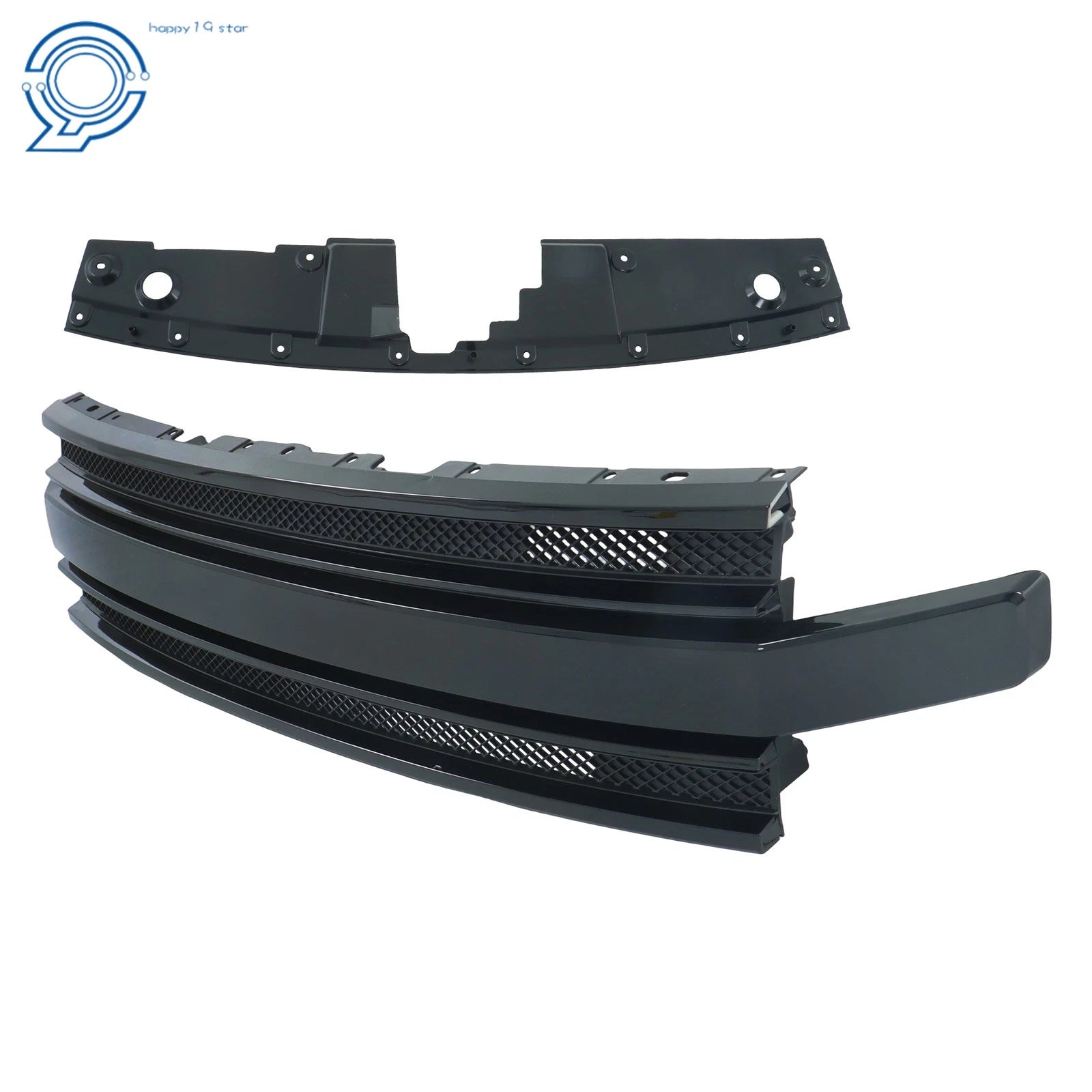 Front Upper Grille Assembly Gloss Black for Ford Flex (2013-2019)