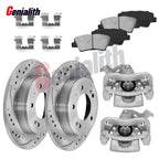 Rear Brake Rotor & Ceramic Pad + Brake Caliper for Hyundai Elantra (2011–2016)