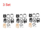 Set of 3 Carburetor Gasket Kit for Honda Husqvarna (WALBRO K20-WYJ D20-WYJ K10-WYB)