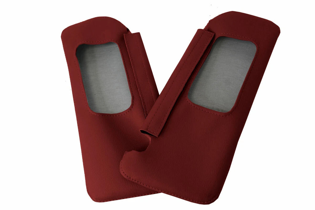 2PC Leather Sunvisors for Acura RSX (2002–2006) Red
