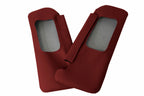2PC Leather Sunvisors for Acura RSX (2002–2006) Red