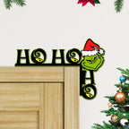 Grinch Christmas Door Frame Decoration Wooden Sign Ornaments