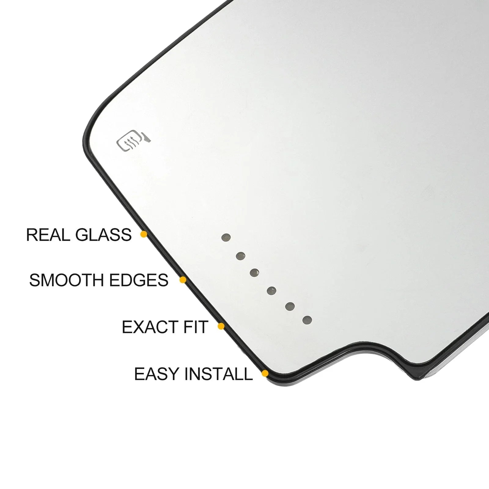 Heated Left Upper Side Rearview Mirror Glass for Chevrolet Silverado 1500 (2007-2013)