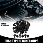 50 Pcs Push Type Retainer Clips No. 909140007 for Subaru Ascent (2019–2022)