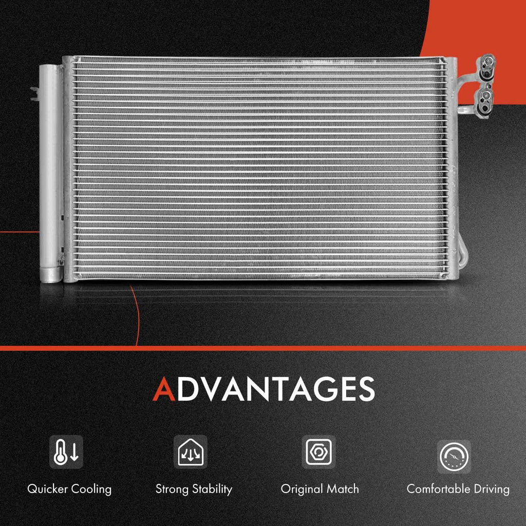 Radiator & A/C Condenser for BMW 335i E90, 135i E82, E93 (2007–2013)