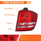 Right Side Chrome Outer Tail Light Brake Lamp for Dodge Journey (2009–2020)