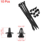 10pcs Fastener Clip Retainer with Cable Tie for Audi Skoda 
