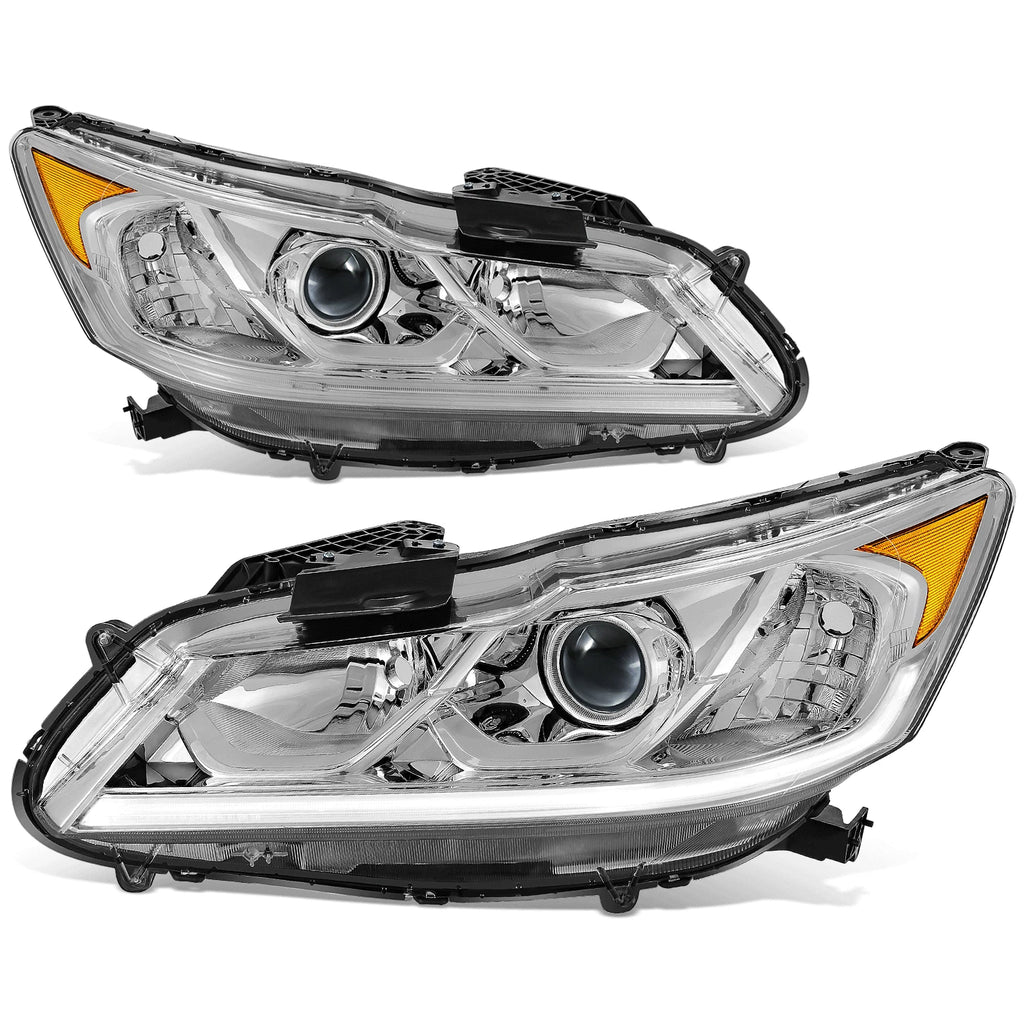 LED DRL Projector Headlight for Honda Accord (2016–2017) - Chrome Housing