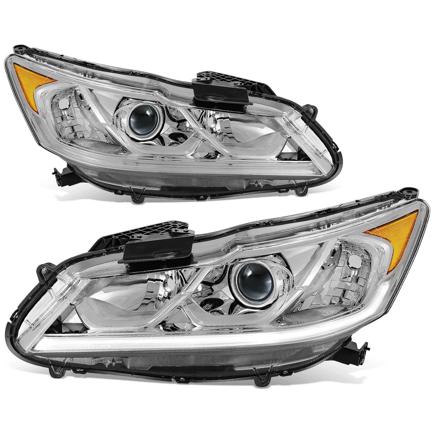 LED DRL Projector Headlight for Honda Accord (2016–2017) - Chrome Housing
