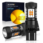 2X 7443 7444 LED Yellow Amber Turn Signal Parking Bulbs for