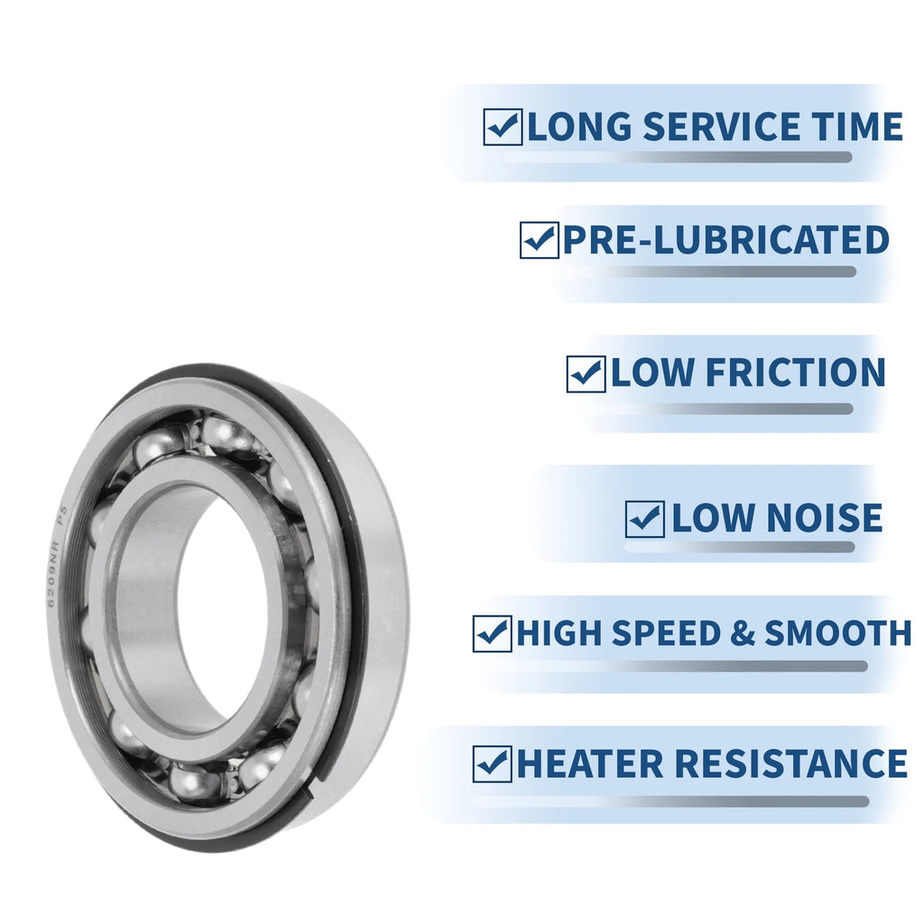 6209NR Deep Groove Ball Bearing for Scooter Skateboard Wheel (P5)