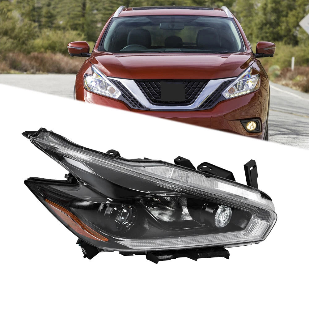 Right Headlight for Nissan Murano (2018) Halogen LED DRL Housing