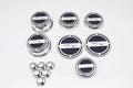 13pc Etched "R/T" Fluid Cap Covers w/Black Brushed Inlay for 2008-19 Challenger