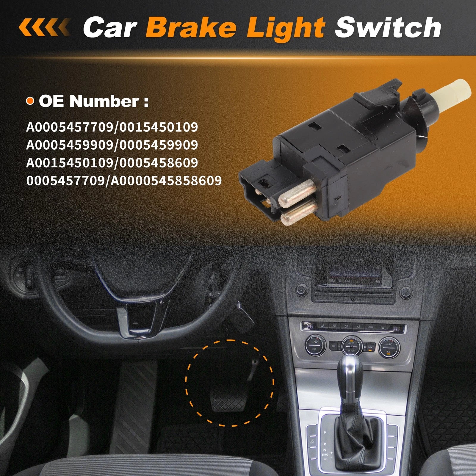 Brake Light Switch for Mercedes-Benz 190E (1990–1993) A0005457709