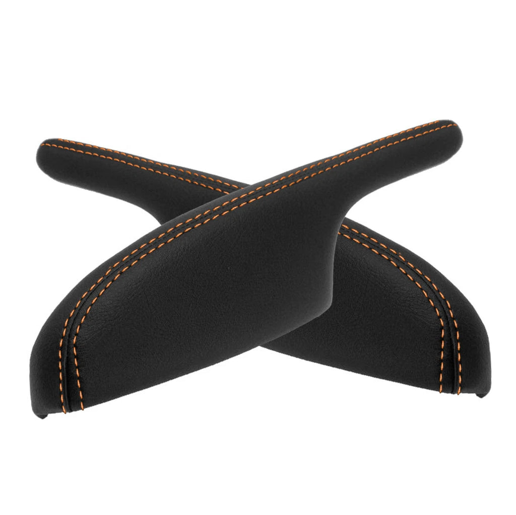 Leather Door Panel Armrest Cover for Acura MDX (2001–2006) Orange Stitch