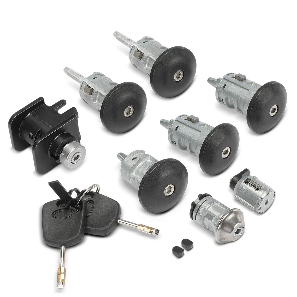 8x Door Lock Cylinder Set with 2 Keys for Ford Transit Connect (2002–2023)
