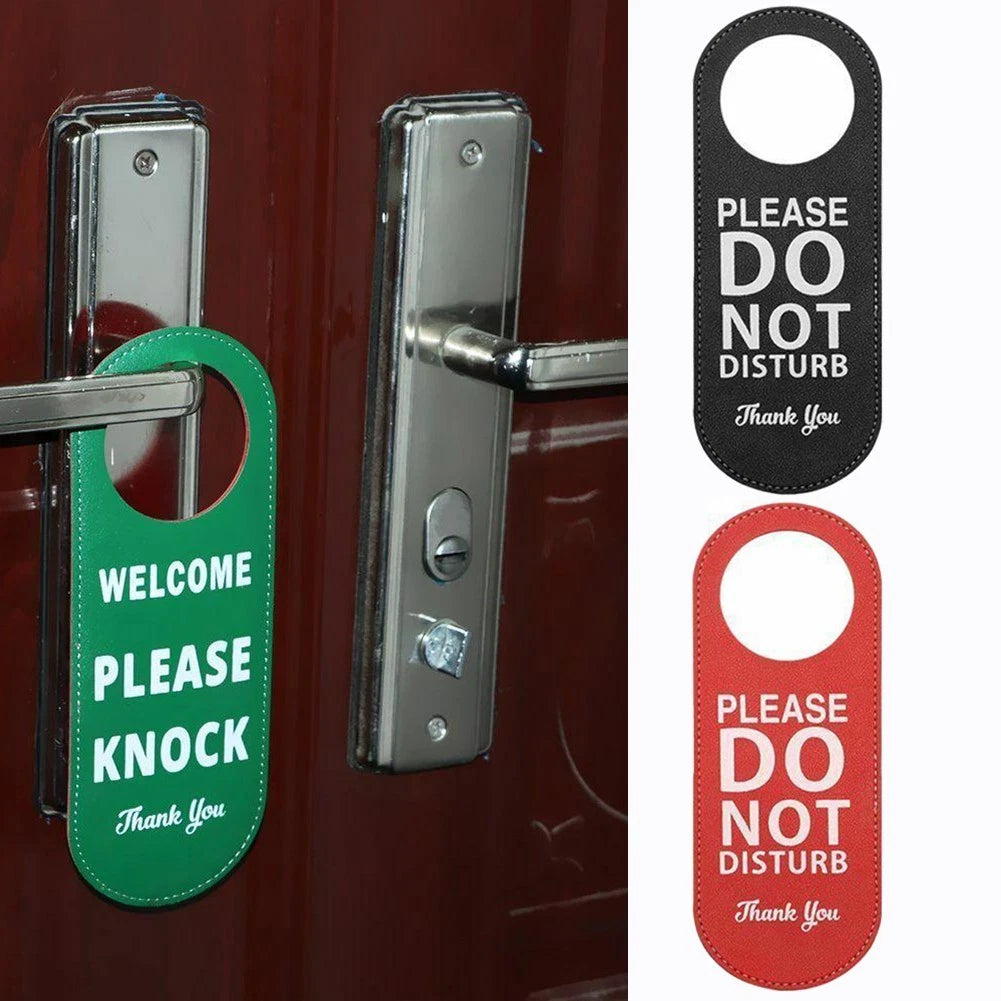 Door Hanger Tag - Do Not Disturb Please Knock Sign for Meeting Room