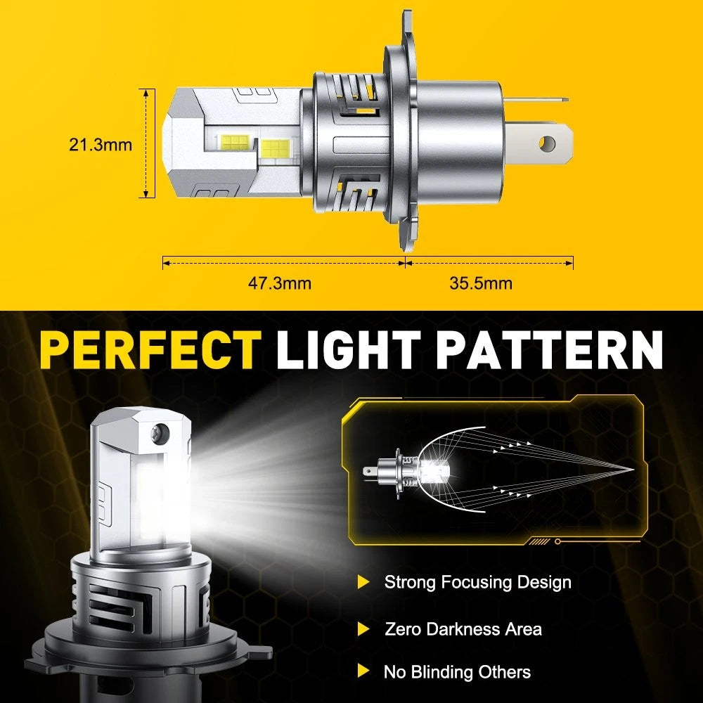 CANBUS H4 9003 LED Headlight Bulbs for