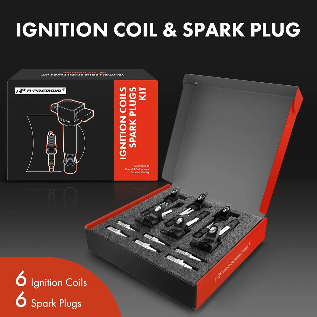 Set of 6 Ignition Coils & Iridium Spark Plugs for Chevy Traverse GMC (2009)