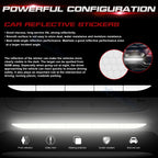 Glowing White 10x Luminous Night Warning Reflective Stickers for Car (---)