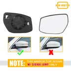 Rearview Mirror Glass w/ Backing Plate for Nissan Sentra, Altima 