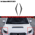Pair of Carbon Look Headlight Eyebrow Lamp Trim Covers for Subaru WRX STI (2022–2023)