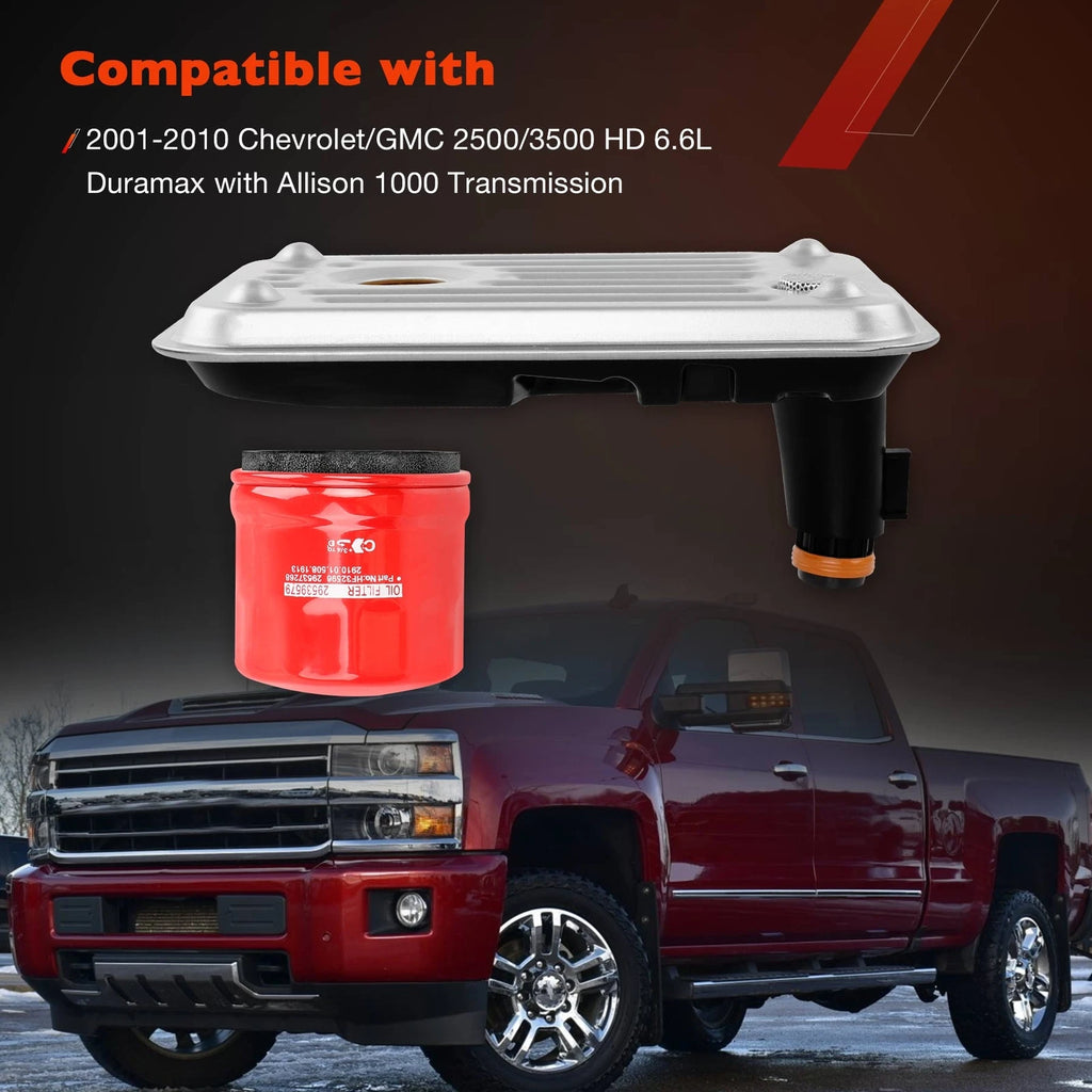 Transmission Oil Filter Set for GMC Sierra Chevy Silverado 2500 HD (2001-2010)