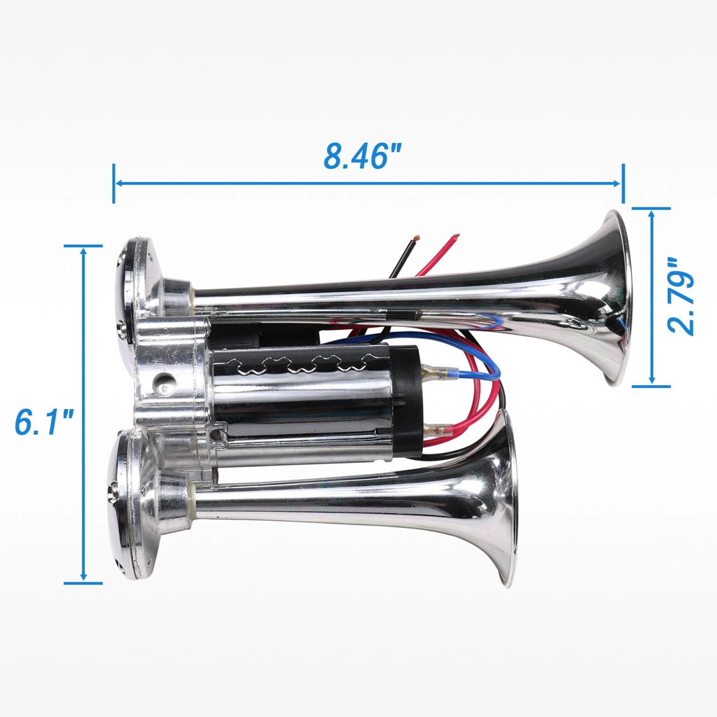 Dual Trumpets Electric Horn for Car Truck Boat Train (12V)