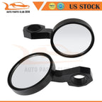 Pair of Round Aluminum Side Rear View Mirrors for Polaris RZR (Universal)