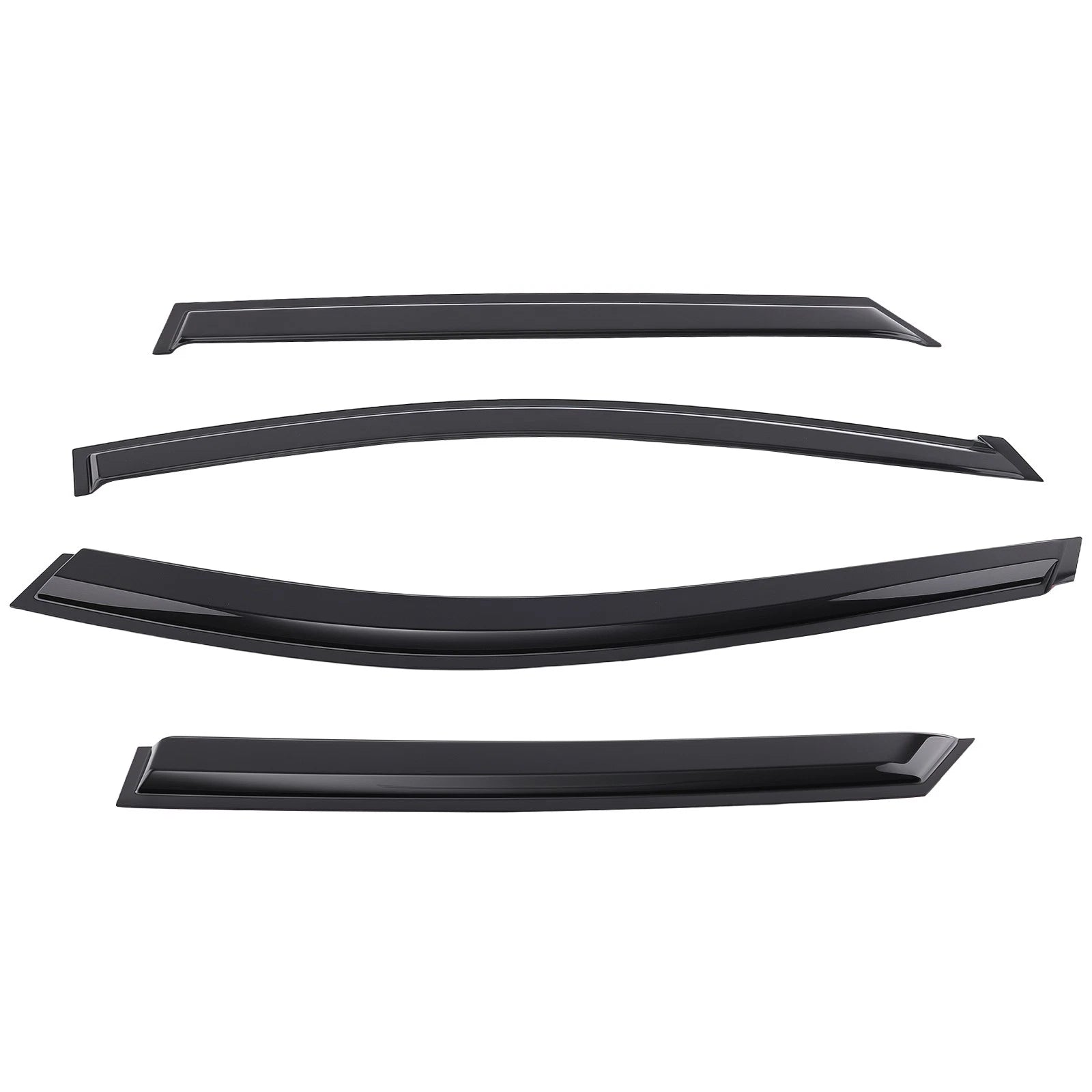 Rain Visors Set of 4 for Hyundai Santa Fe (2013–2018) Window Deflectors Black