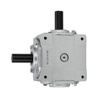 40 HP Right Angle Bevel Gearbox with 2 Keyed Shafts CW/CW 1 to 1 Ratio