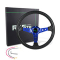 350mm Deep Dish Steering Wheel for Universal Racing Cars (6 Bolt)