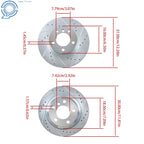 Front & Rear Drilled Brake Rotors & Ceramic Pads for BMW 328i 330i 428i 430i (2012–2019)