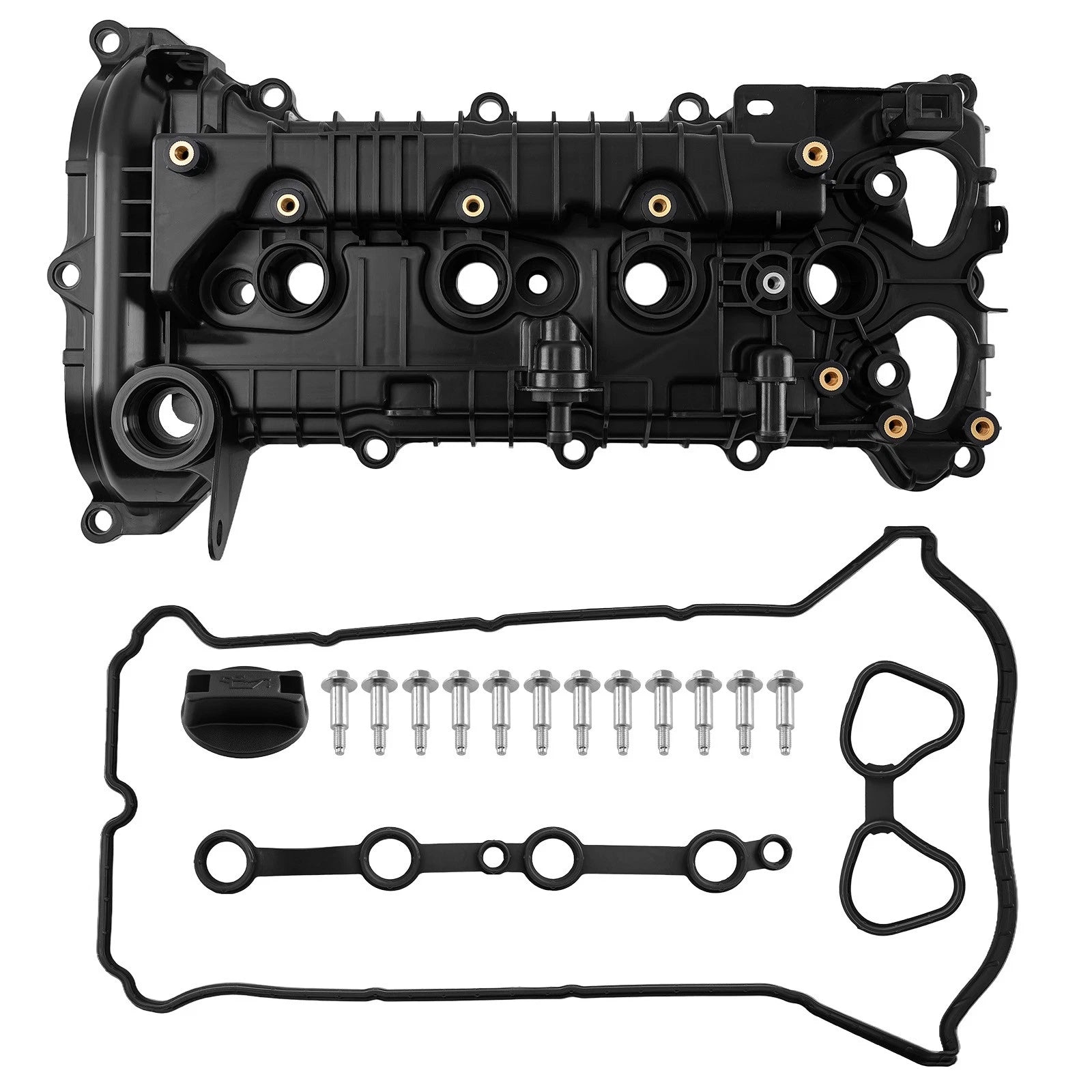 Black Valve Cover for Nissan Kicks 1.6L HR16DE (2018–2024) 132645RB51A