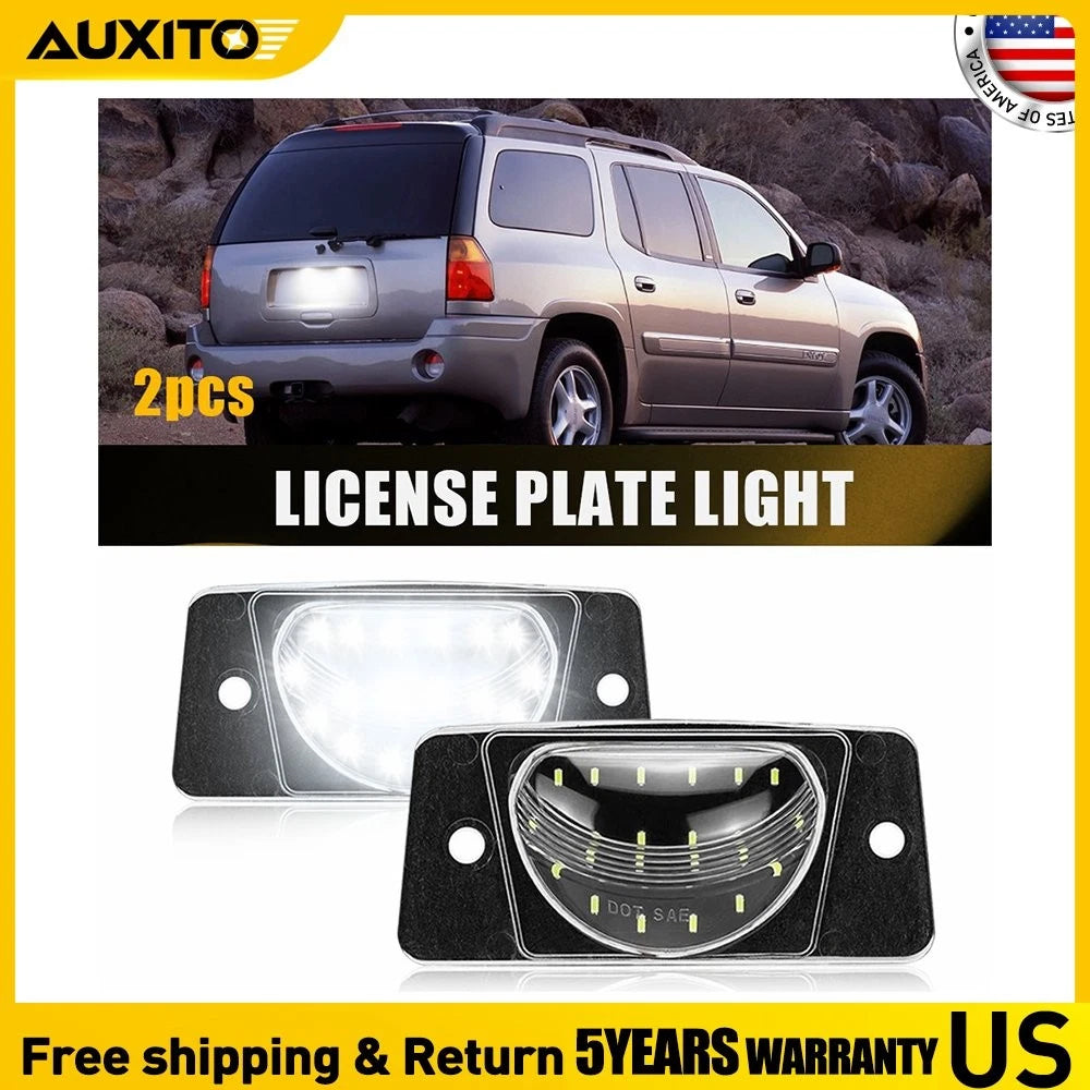 2X LED License Plate Lights for Chevy Trailblazer GMC Envoy (2002–2009)