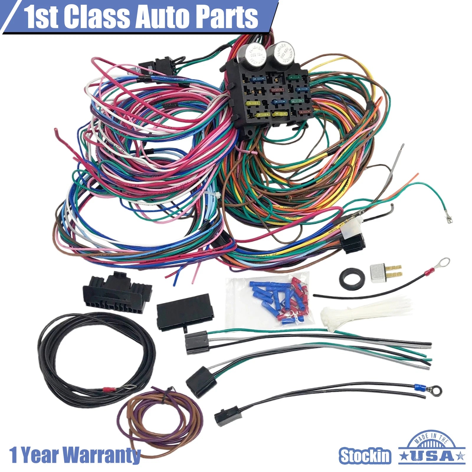 Universal Circuit Wiring Harness for Chevy Mopar Ford (Fits Most Models)