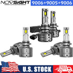 6X 9005 + 9006 LED Headlight Fog Light Bulbs Kit 200W for