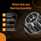 Front Wheel Hub & Bearing for Ford F-250 F-350 Super Duty (2011–2016) 515131 8-Bolt