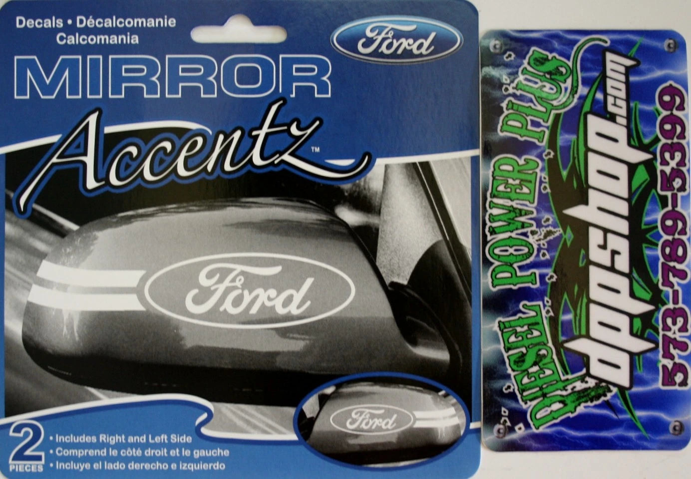 2X Ford Mirror Auto Decal Sticker Window Logo for Truck (Left & Right)