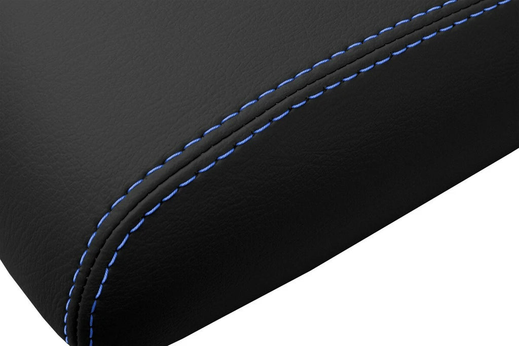 Leather Console Lid Armrest Cover for Lexus SC300 SC400 (1992–2000) Blue Stitch
