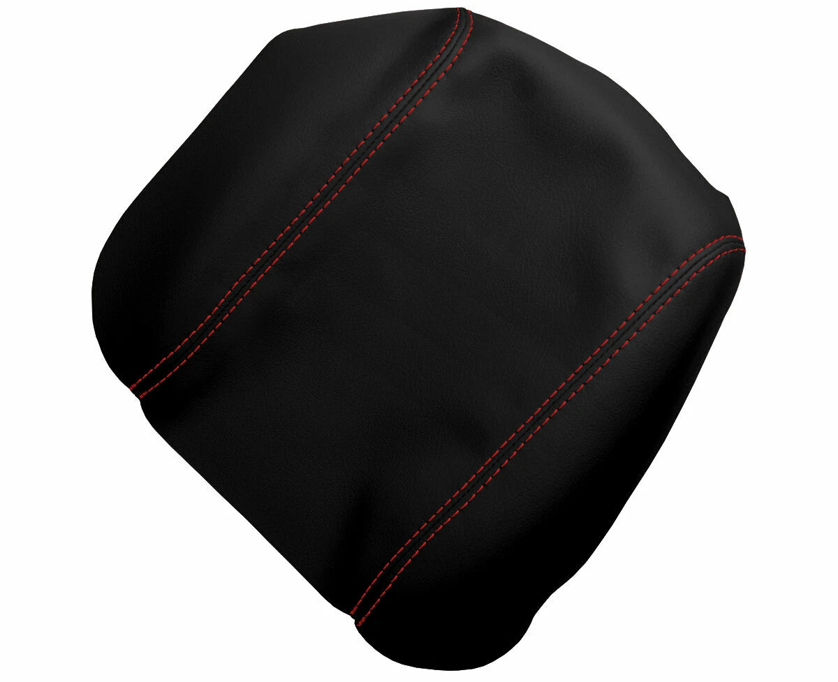 Leather Console Lid Armrest Cover for Land Rover Evoque (2012–2017) Red Stitch