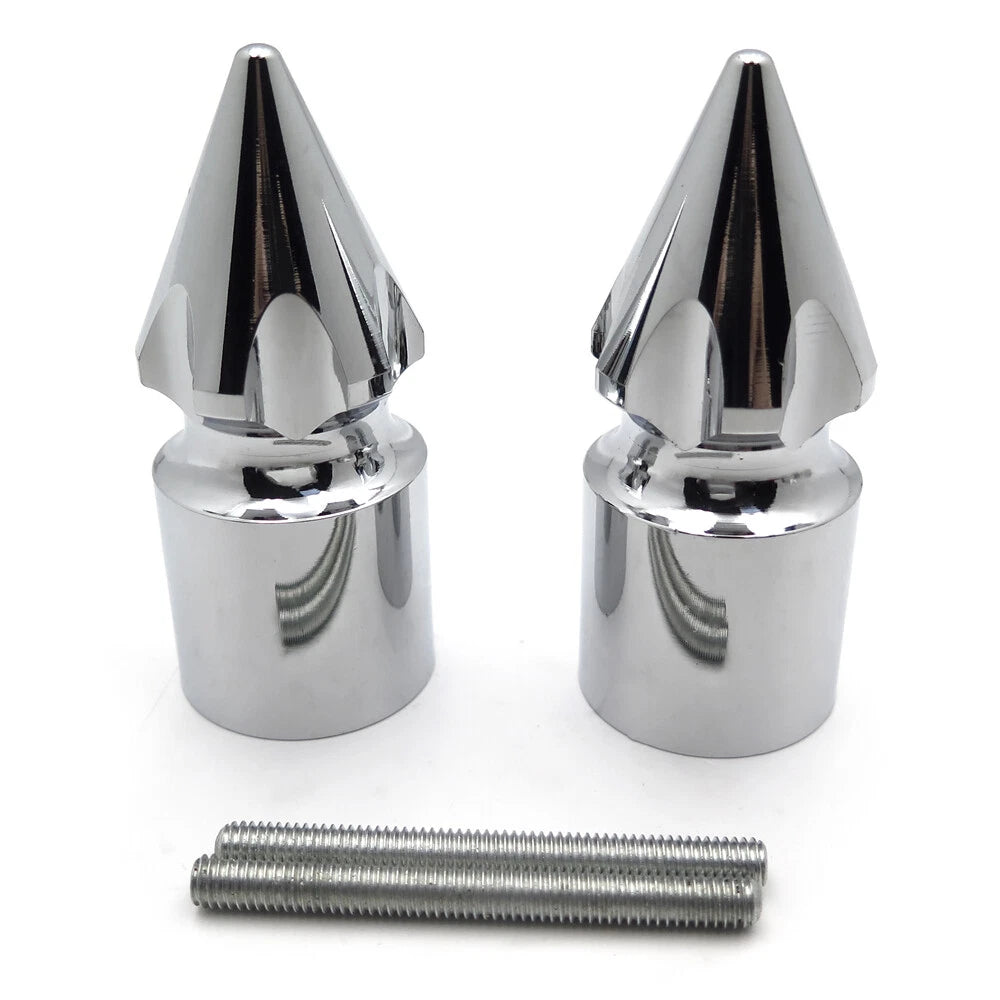 Chrome Spike Bar Ends for Suzuki GSX-R 600 750 1000 1100 (2001–2023)
