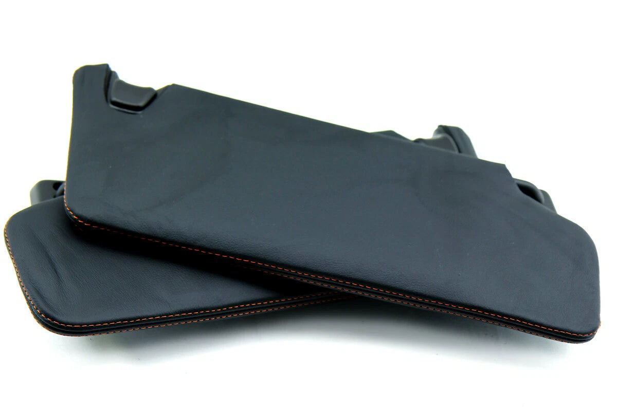 Sunvisors for Ford F150 Raptor (2009–2014) Synthetic Leather Orange Stitch