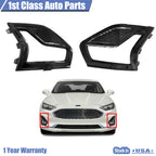 Set of 2 Gloss Black LED Fog Light Bezels for Ford Fusion (2019–2020)