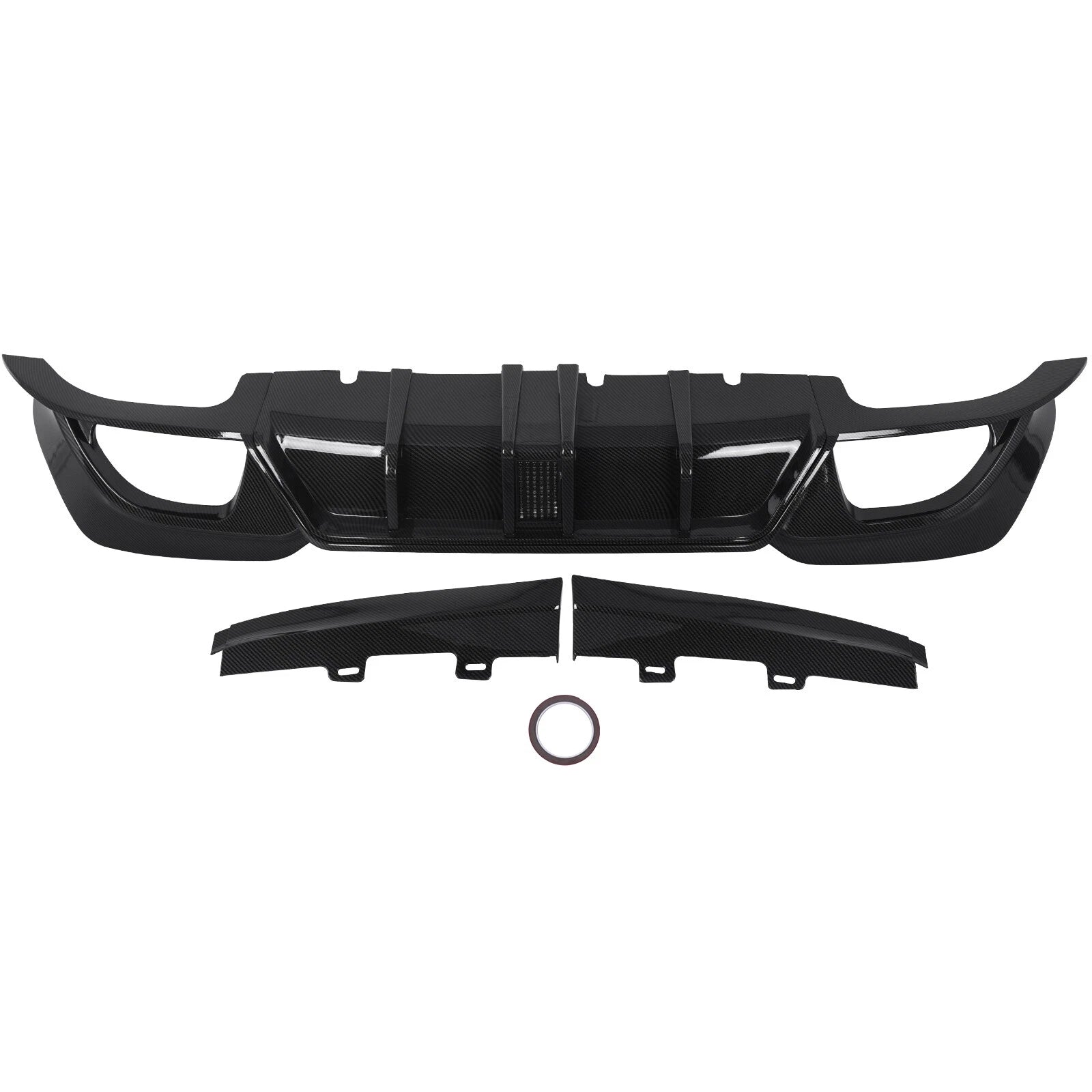 Rear Diffuser with LED for BMW 3 Series G20 (2019-2022) Carbon Fiber Style