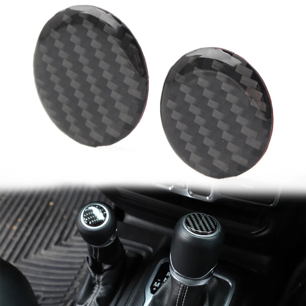 2X Gear Shift Knob Head Cover Trim for Jeep Wrangler JL, Gladiator JT